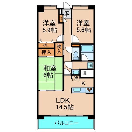 オリーブパレス松縄の物件間取画像